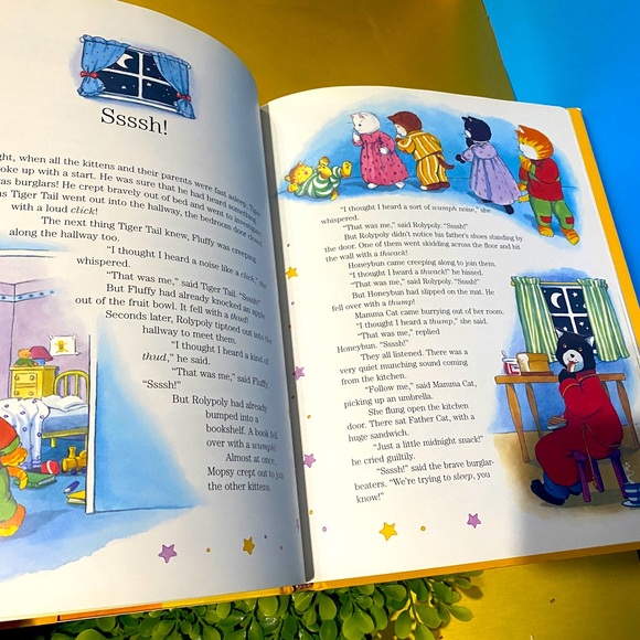 5 MINUTE KITTEN TALES VTG 90s HARDCOVER BOOK & DUST JACKET 80p 12”x9.5” LIKE NEW - Picture 10 of 16